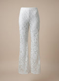 Floral Lace Corset & Wide Leg Trouser Set - Velora Luxury Fashion