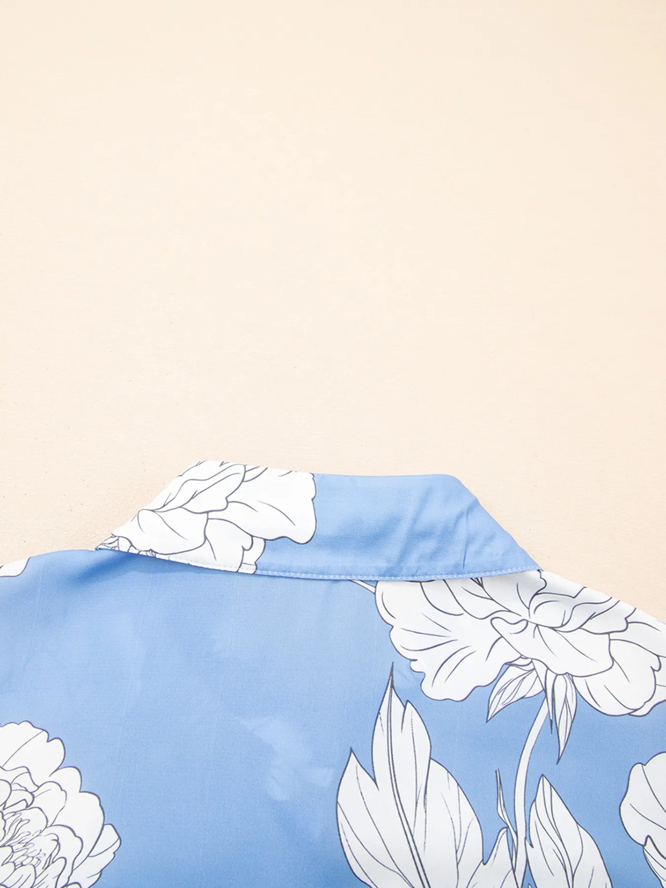 Floral Print Button Up Pleated Detail Puff Sleeve Shirt - Velora Luxury Fashion