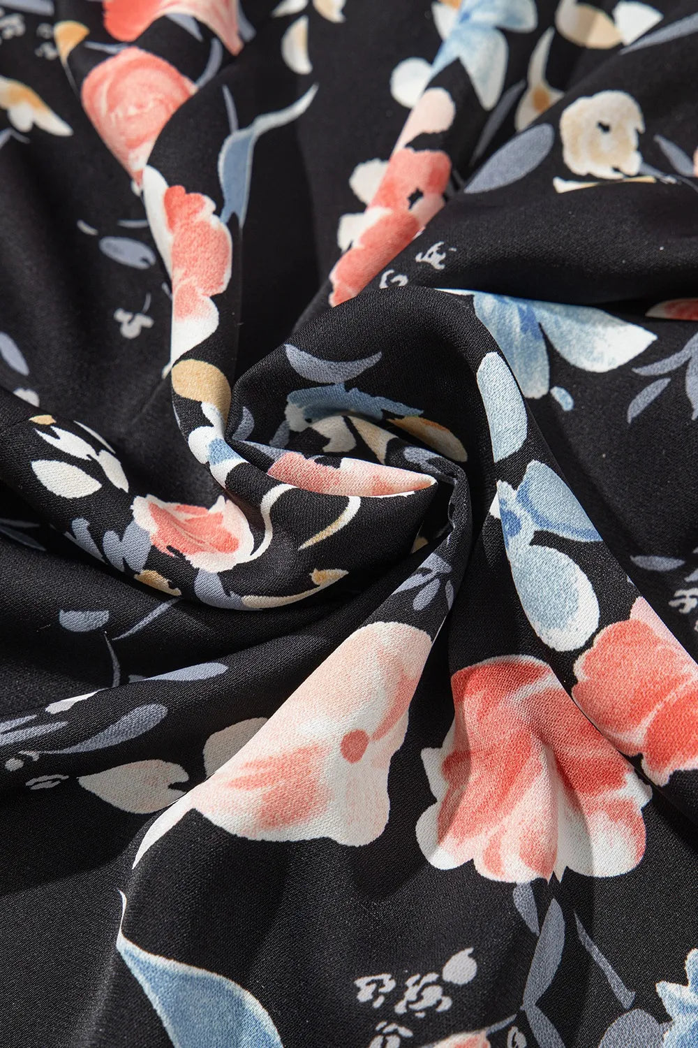 Floral Print Flounce Sleeve Midi Dress - Velora Luxury Fashion