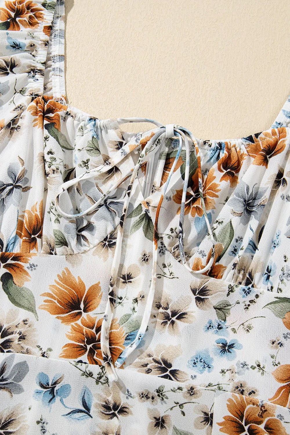 Floral Print Flounce Sleeve Midi Dress - Velora Luxury Fashion