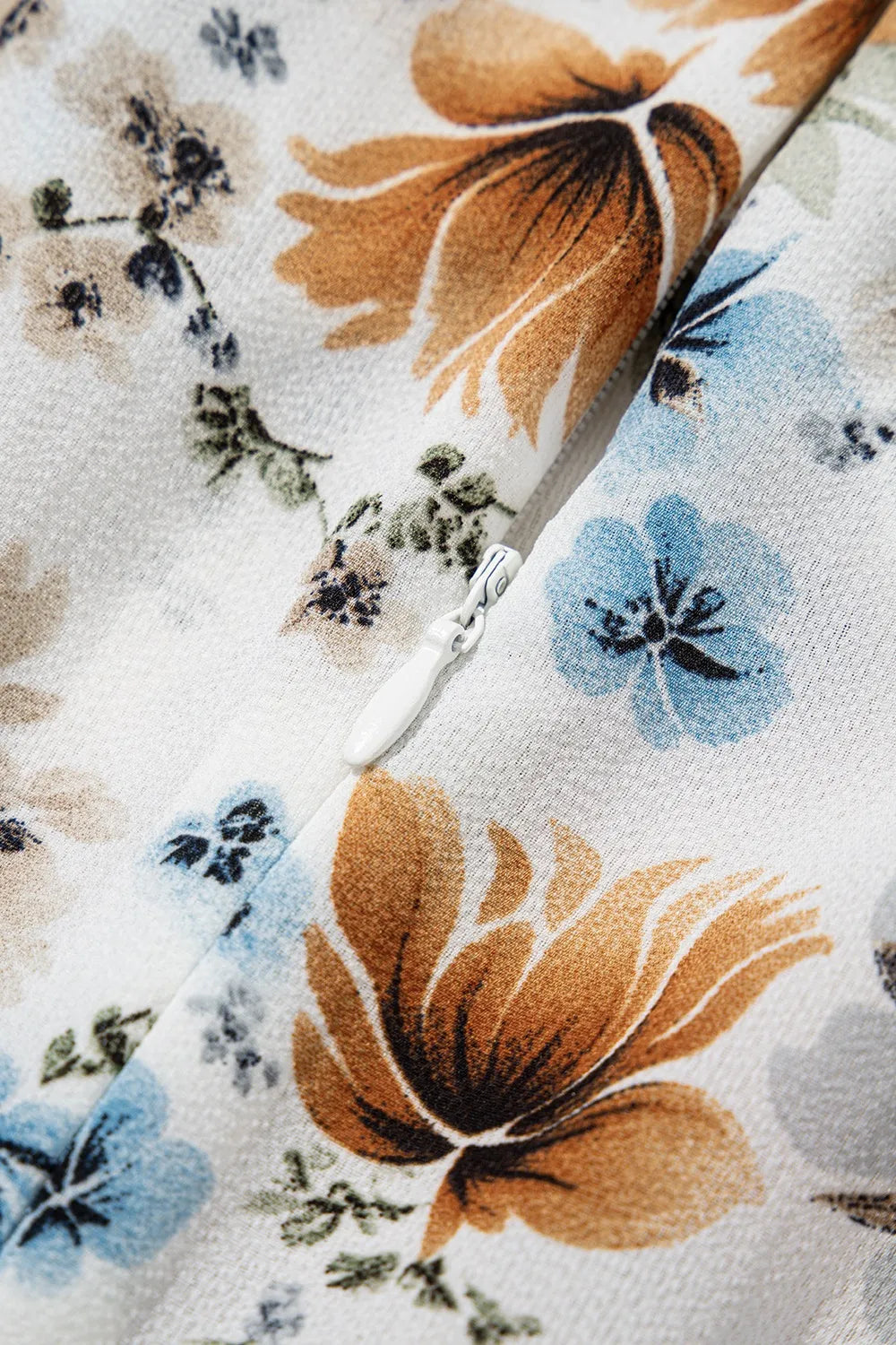 Floral Print Flounce Sleeve Midi Dress - Velora Luxury Fashion