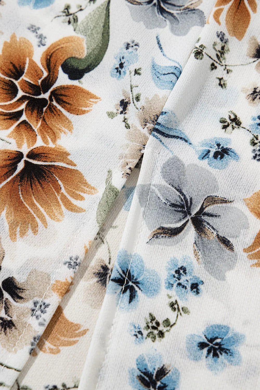 Floral Print Flounce Sleeve Midi Dress - Velora Luxury Fashion