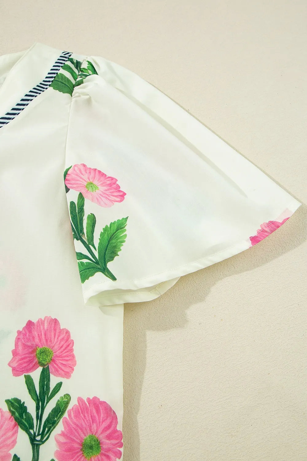 Floral Print Flutter Sleeve Summer Mini Dress - Velora Luxury Fashion