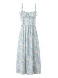 Floral Print Midi Cami Dress - Velora Luxury Fashion