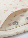 Floral Print Square Neck Overall Dress - Velora Luxury Fashion