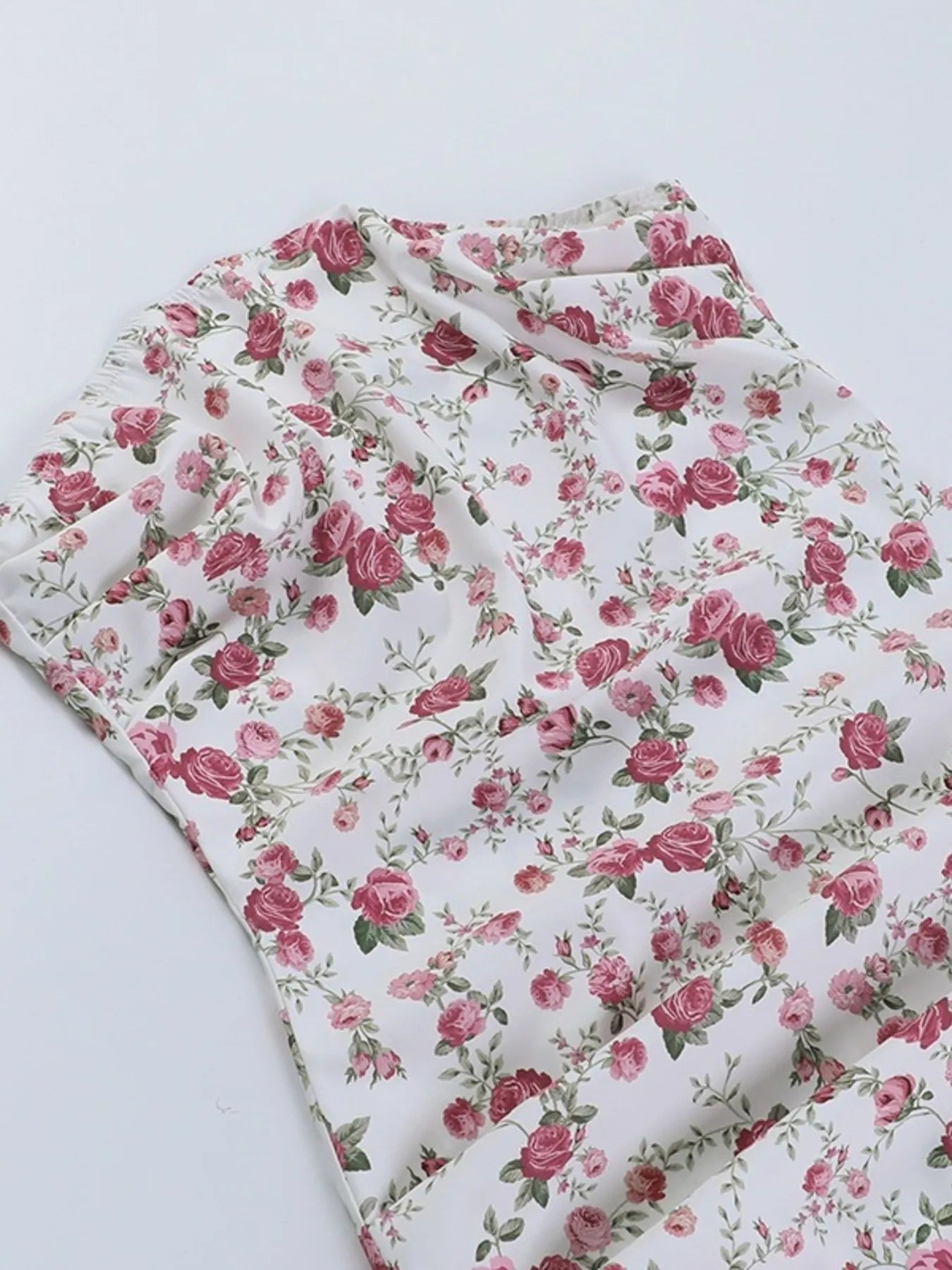 Floral Print Strapless Mini Dress - Velora Luxury Fashion