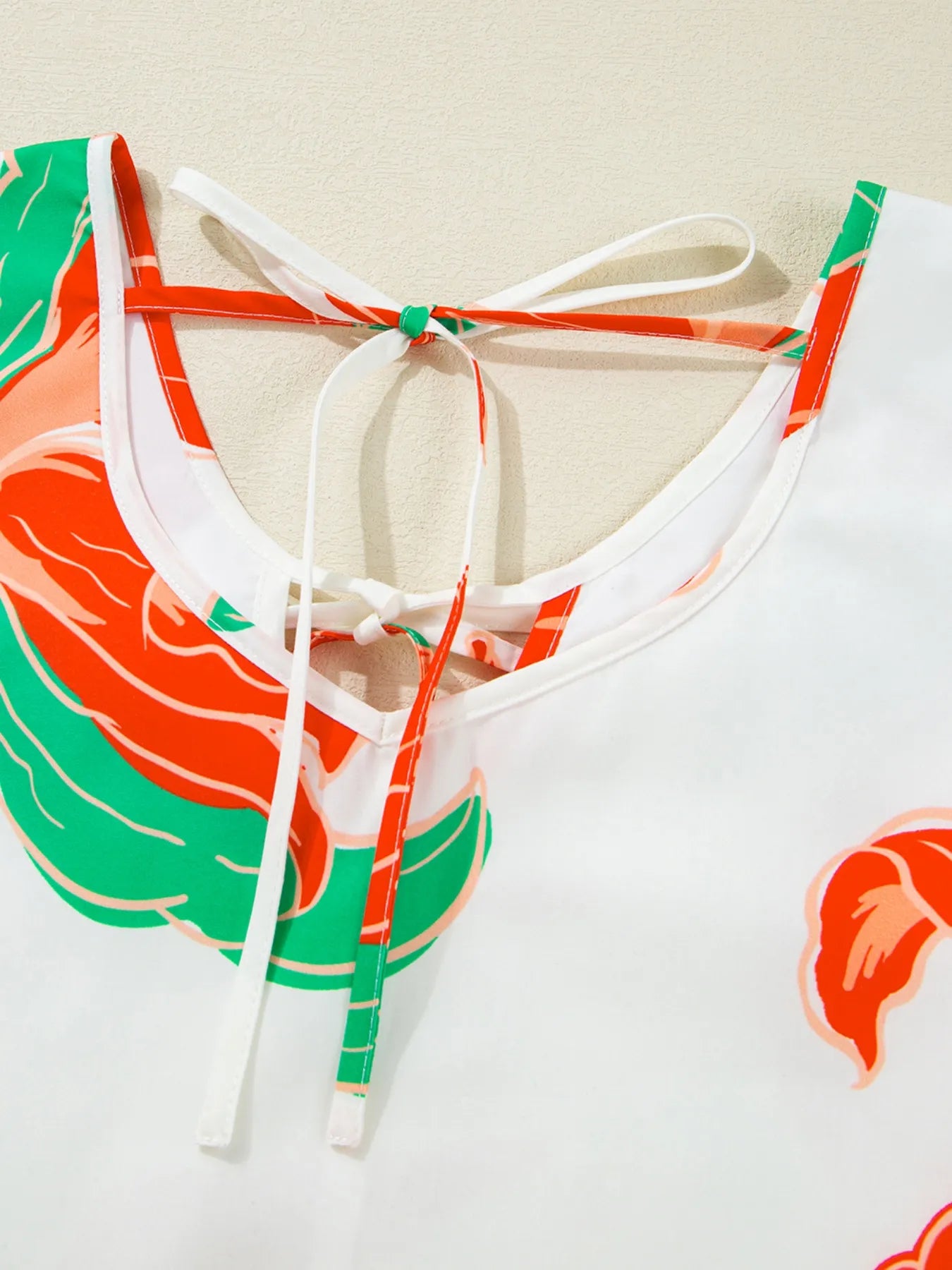 Floral Tie Neck Sleeveless Ruffled Sundress - Velora Luxury Fashion