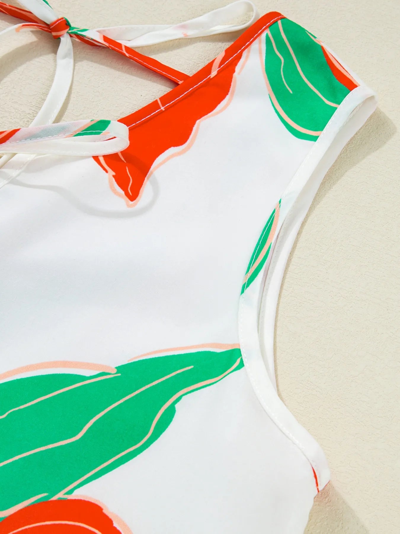 Floral Tie Neck Sleeveless Ruffled Sundress - Velora Luxury Fashion