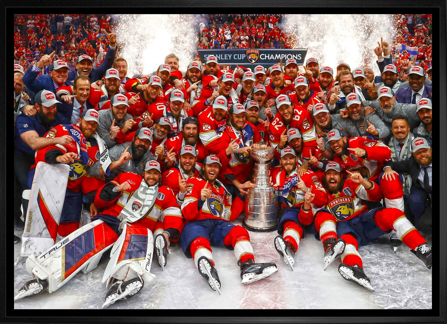 Florida Panthers 20x29 Framed Canvas 2024 Stanley Cup - Velora Luxury Fashion