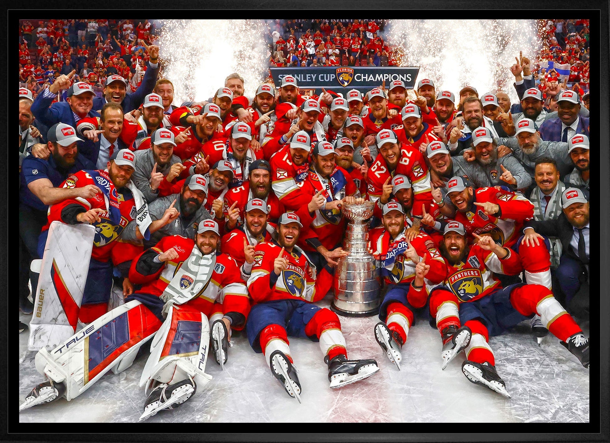Florida Panthers 20x29 Framed Canvas 2024 Stanley Cup - Velora Luxury Fashion