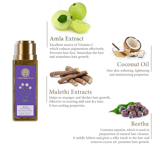 Forest Essentials Ayurvedic Shampoo Amla Honey & Mulethi - Velora Luxury Fashion