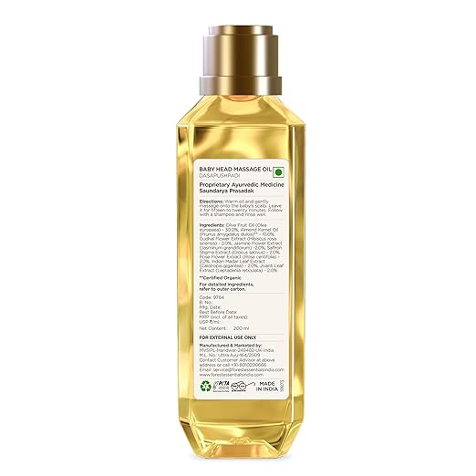 Forest Essentials Baby Head Massage Oil Dasapushpadi - Velora Luxury Fashion