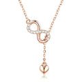 Forever Love: Delicate Infinity Necklace In Sterling Silver - Velora Luxury Fashion