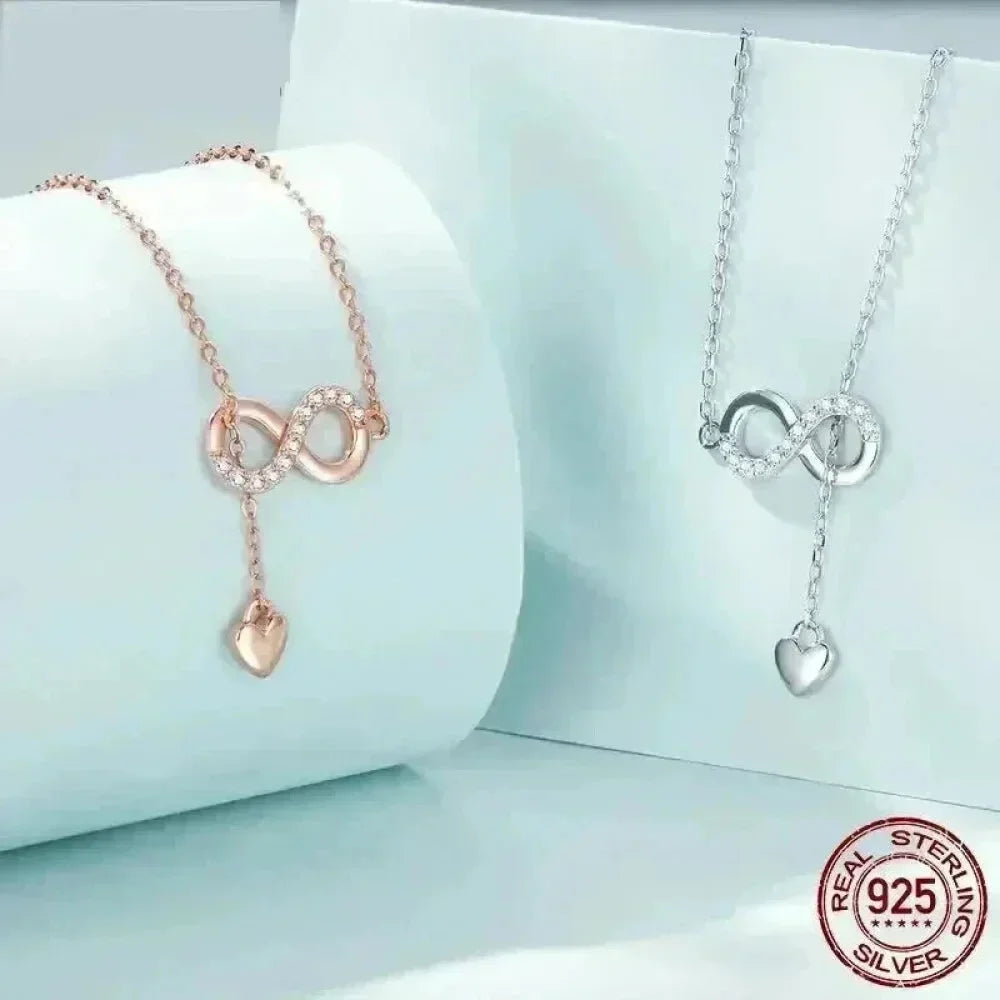 Forever Love: Delicate Infinity Necklace In Sterling Silver - Velora Luxury Fashion