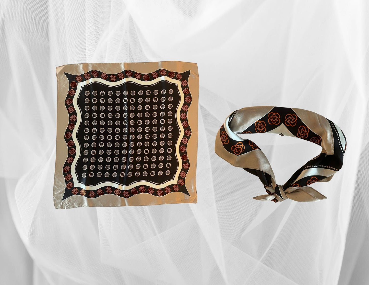 Forsters Finery Mulberry Silk Scarves. 26x26 inches Square - Velora Luxury Fashion