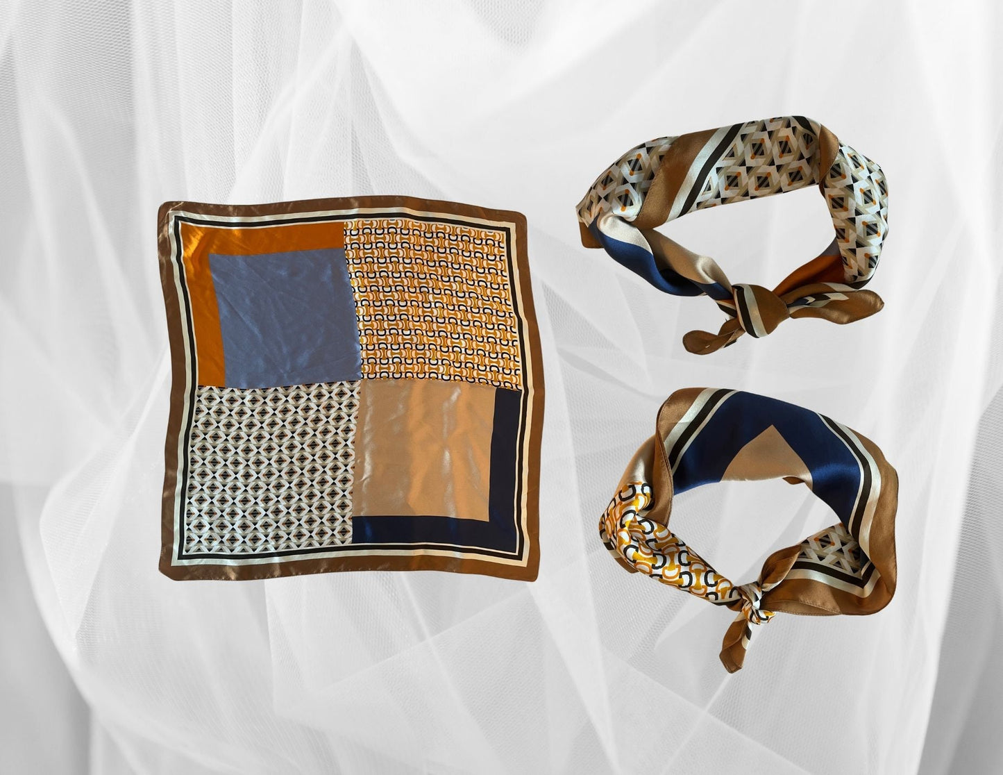 Forsters Finery Mulberry Silk Scarves. 26x26 inches Square - Velora Luxury Fashion