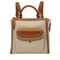 Fossil Parker Two-Tone Backpack Purse - Velora Luxury Fashion