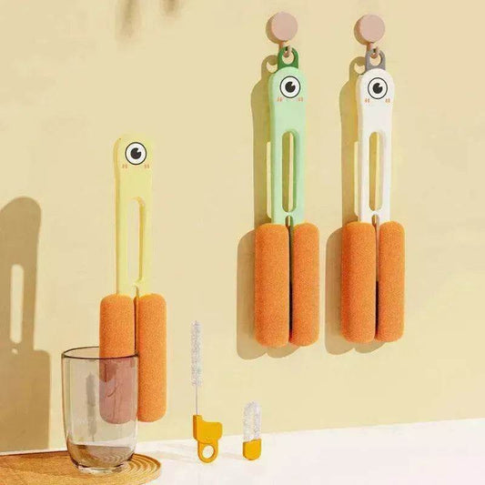 Four in one Cup Brush Long Handle Sponge - Velora