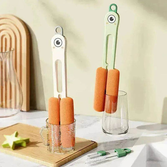 Four in one Cup Brush Long Handle Sponge - Velora