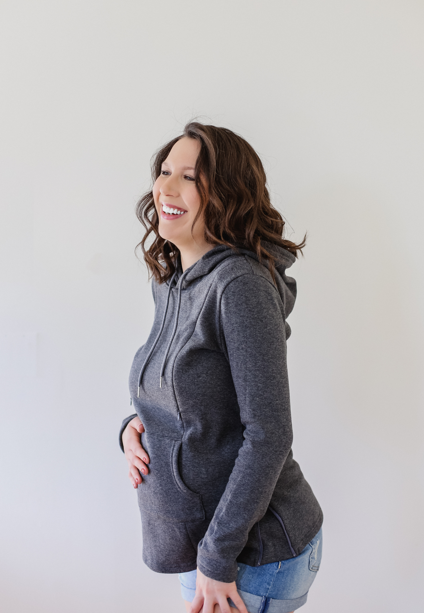 Frankie Fleece Lined Maternity and Nursing Hoodie - Velora Luxury Fashion