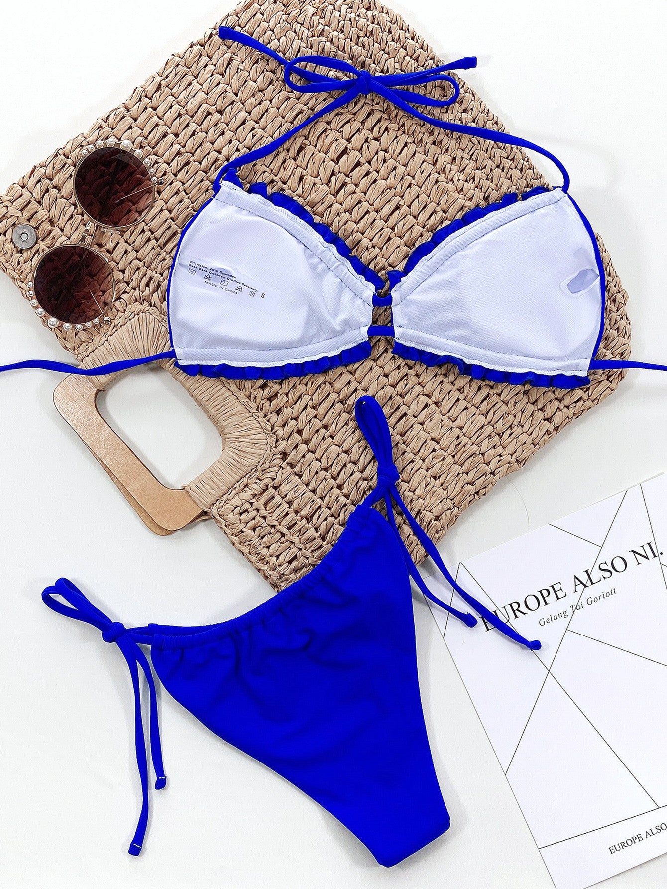 Frill Trill Halter Neck Bikini Set - Velora Luxury Fashion