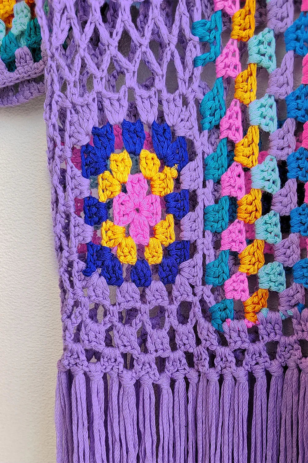 Fringe Tied Long Sleeve Cardigan - Velora Luxury Fashion