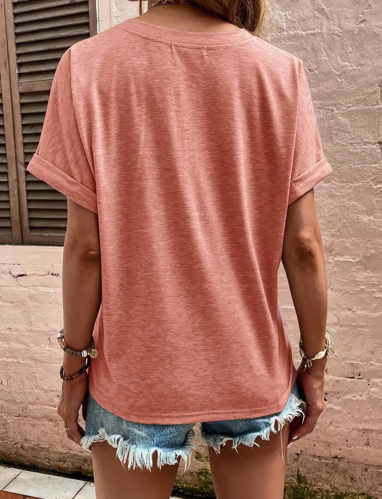 Full Size Casual Notched Short Sleeve Blouse Plus Size - Velora Luxury Fashion