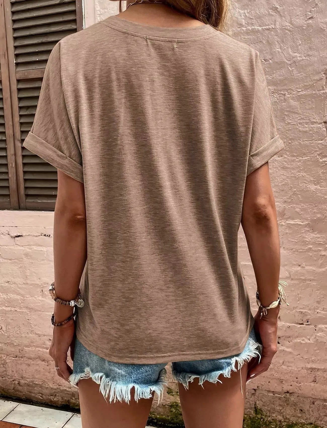 Full Size Casual Notched Short Sleeve Blouse Plus Size - Velora Luxury Fashion