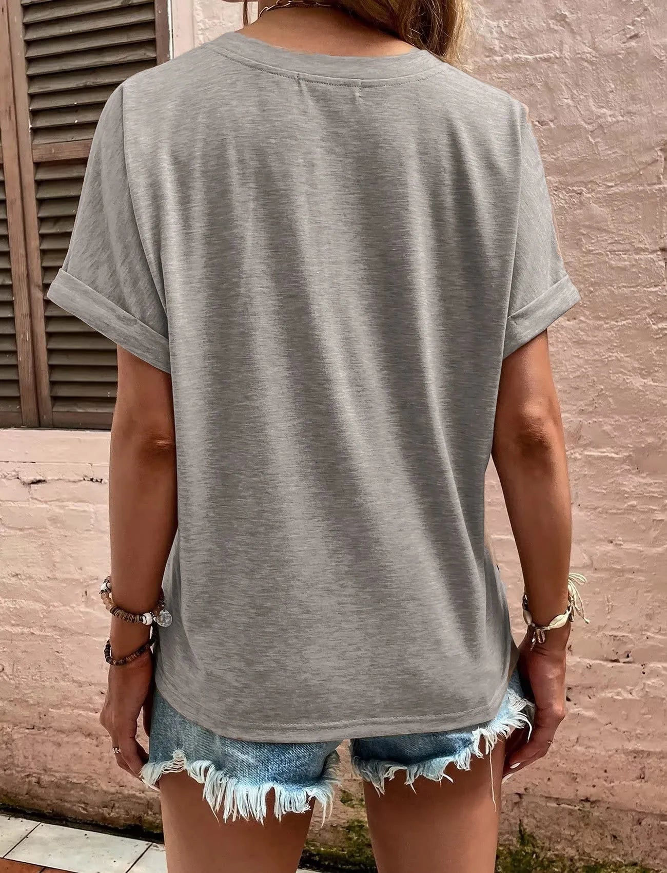 Full Size Casual Notched Short Sleeve Blouse Plus Size - Velora Luxury Fashion