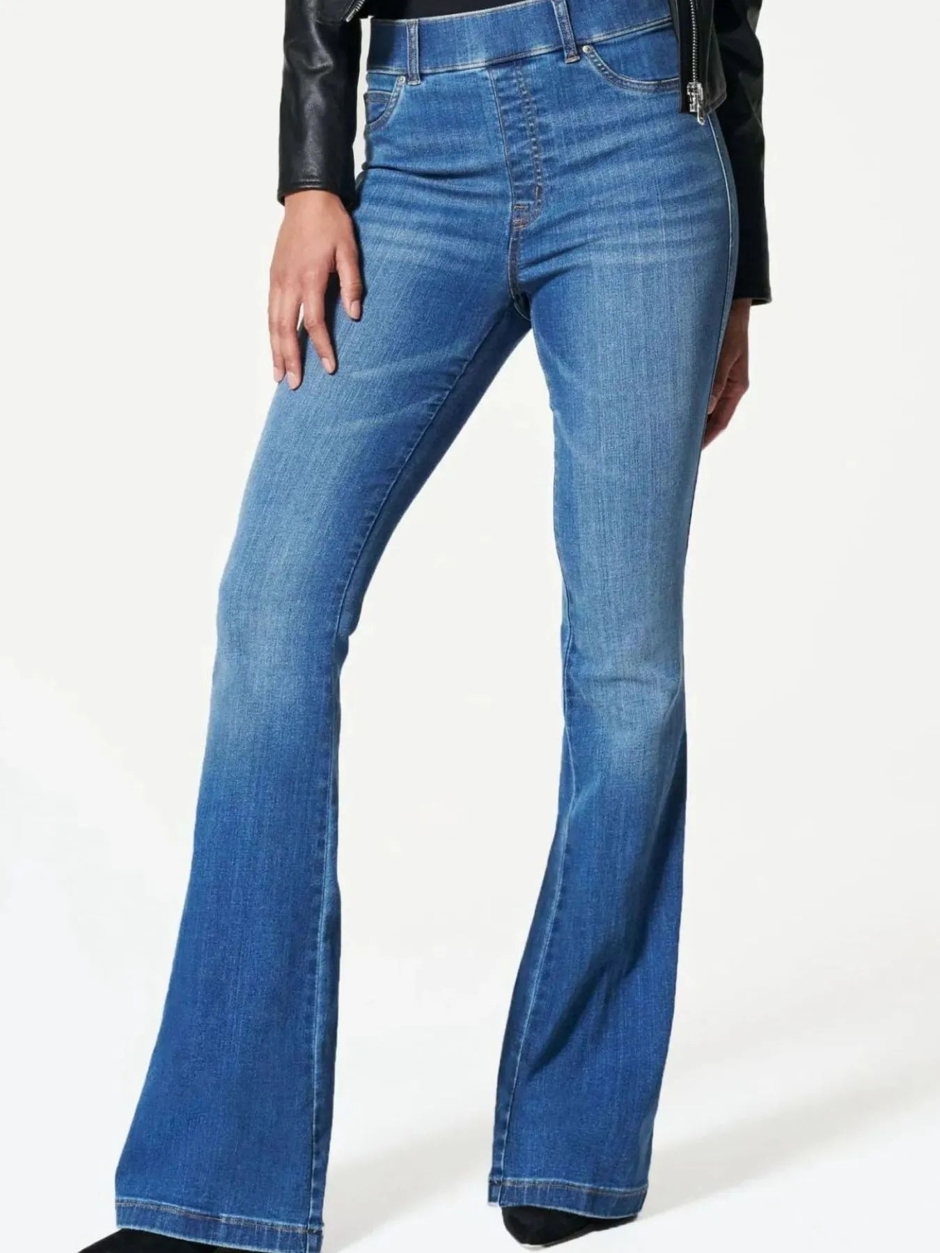Full Size High-Waisted Flare Jeans Plus Size - Velora Luxury Fashion