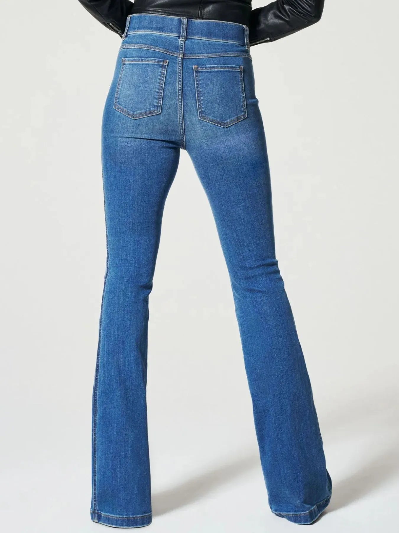 Full Size High-Waisted Flare Jeans Plus Size - Velora Luxury Fashion