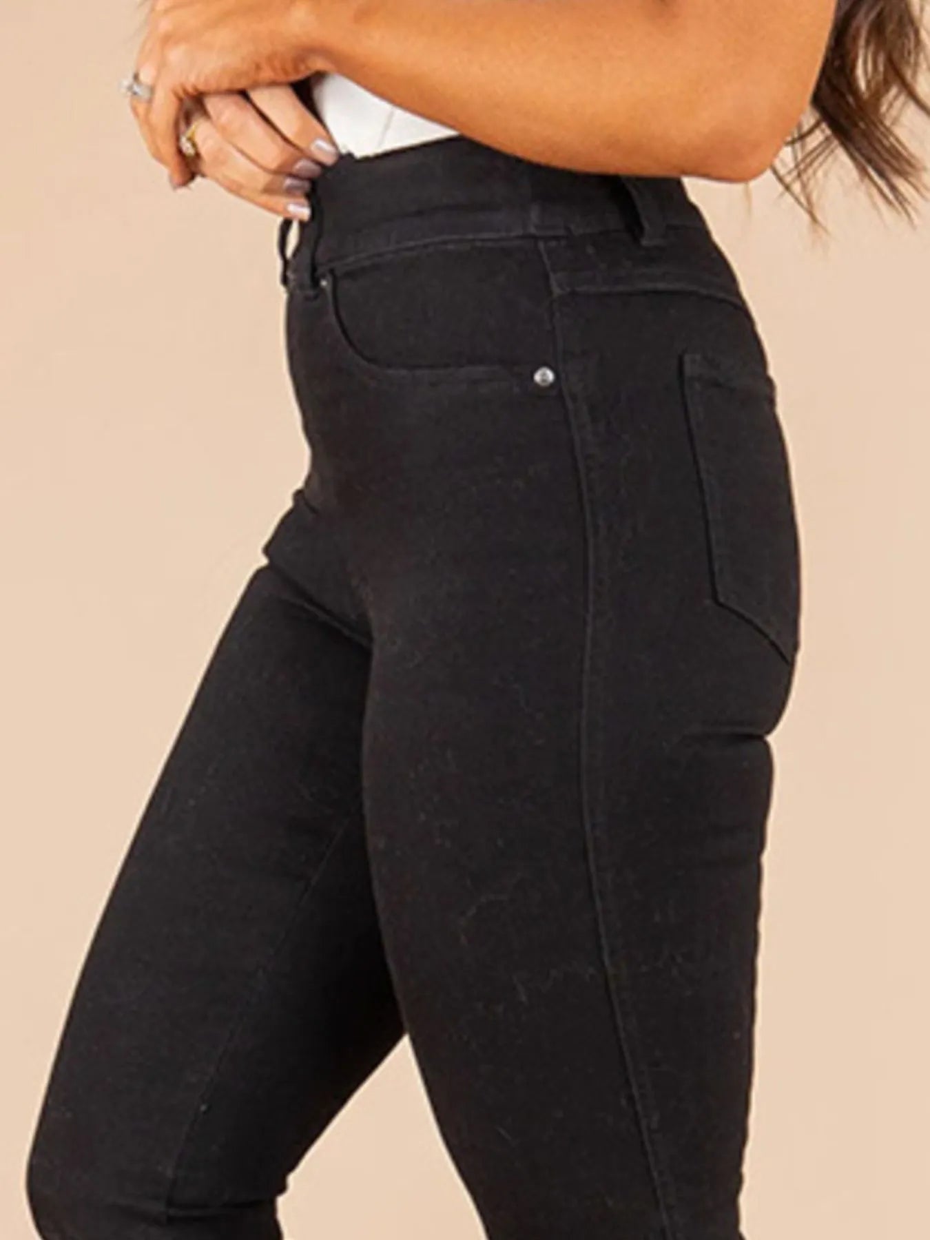Full Size High-Waisted Flare Jeans Plus Size - Velora Luxury Fashion