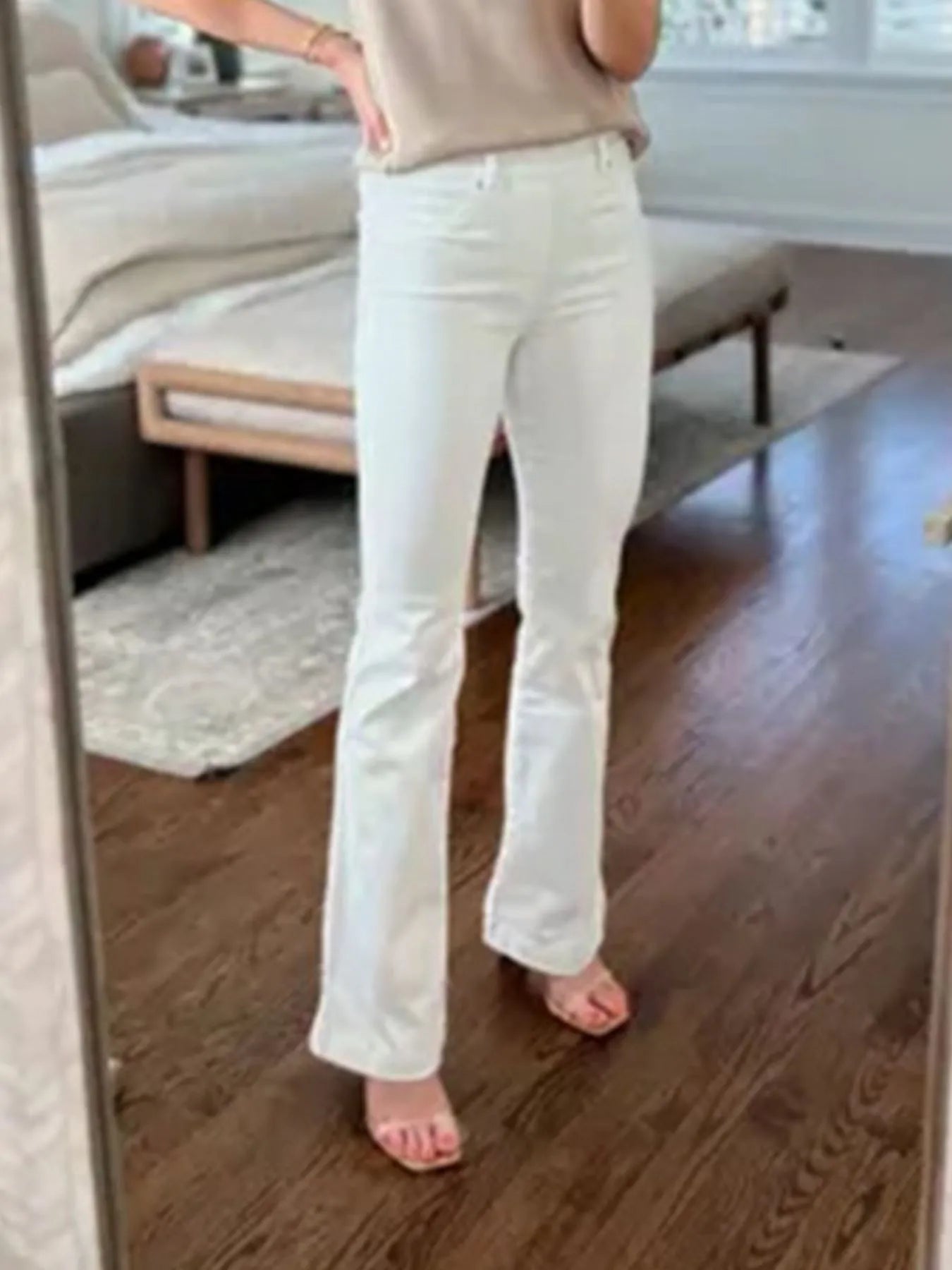 Full Size High-Waisted Flare Jeans Plus Size - Velora Luxury Fashion