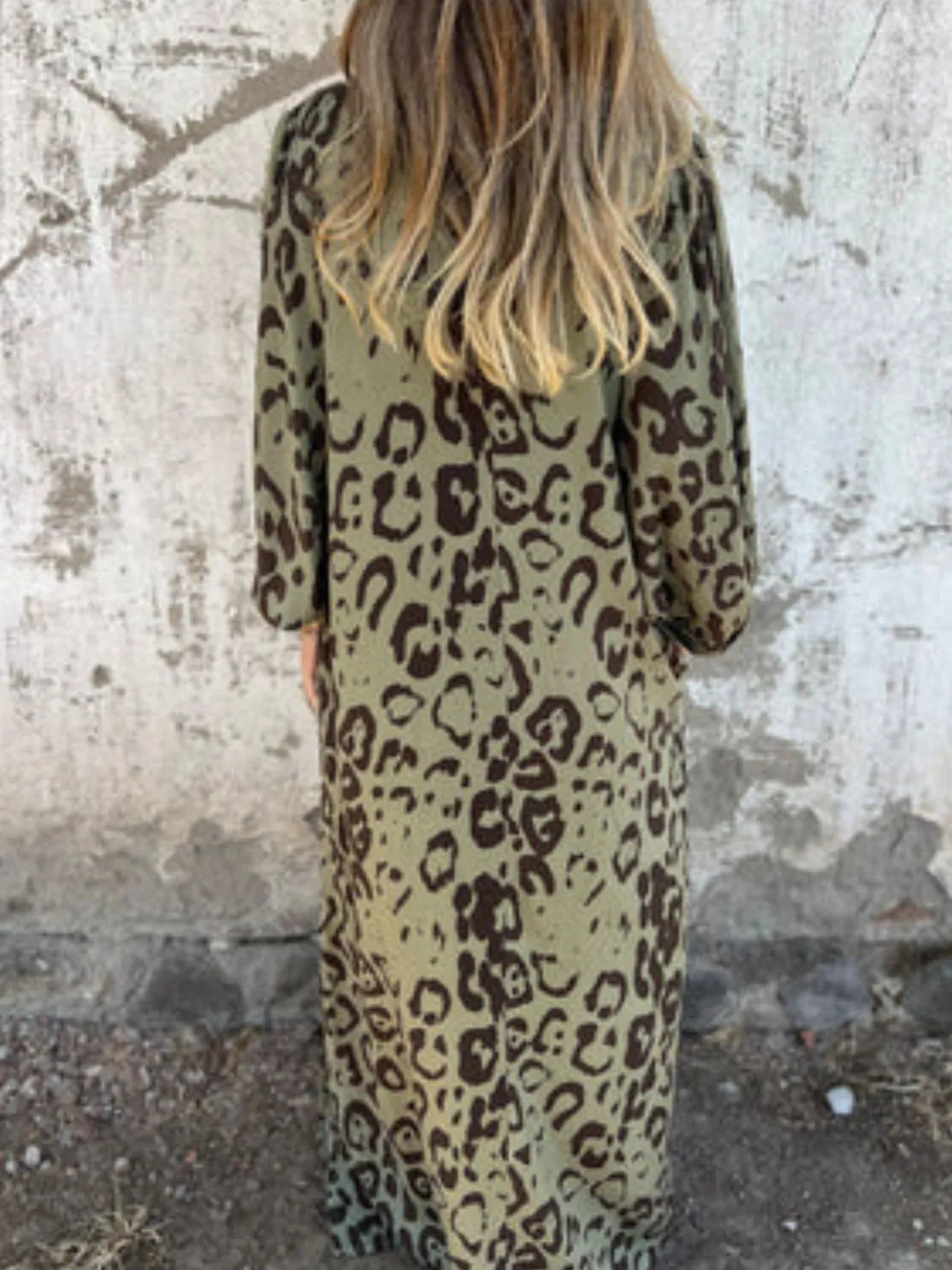 Full Size Printed V-Neck Dress with Pockets Plus Size - Velora Luxury Fashion