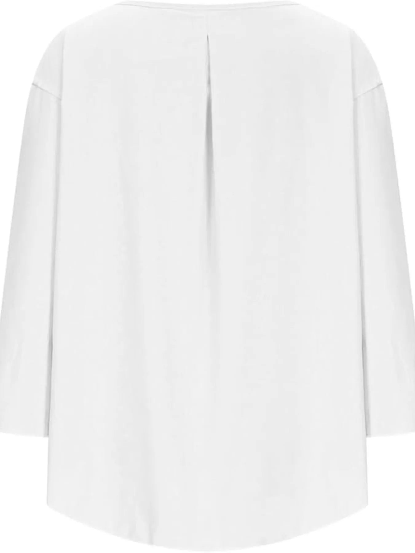 Full Size Round Neck Relaxed Fit Blouse Plus Size - Velora Luxury Fashion