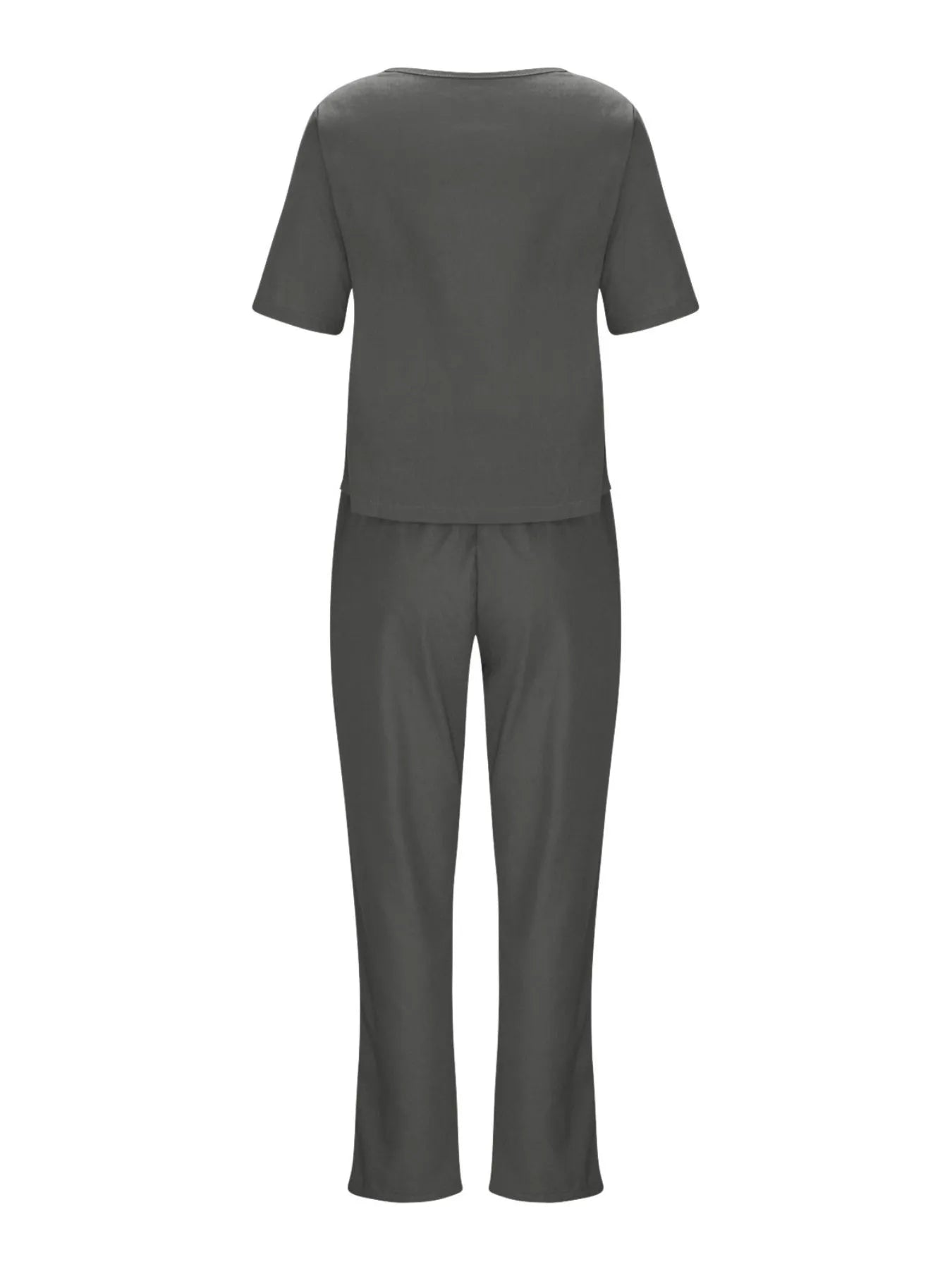 Full Size Round Neck Short Sleeve Top and Pants Set Plus Size - Velora Luxury Fashion