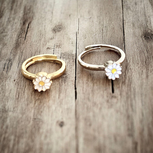 Daisy Fidget Ring – Adjustable Spinner Ring for Anxiety Relief - Velora