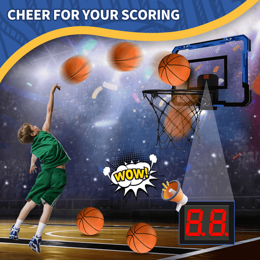 Fun and Active Playtime for Kids with our Foldable Wall-Mounted Basketball Hoop and Ball Set - Velora Luxury Fashion