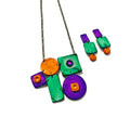 Geometric Statement Necklaces in Turquoise, Purple & Yellow - Velora Luxury Fashion