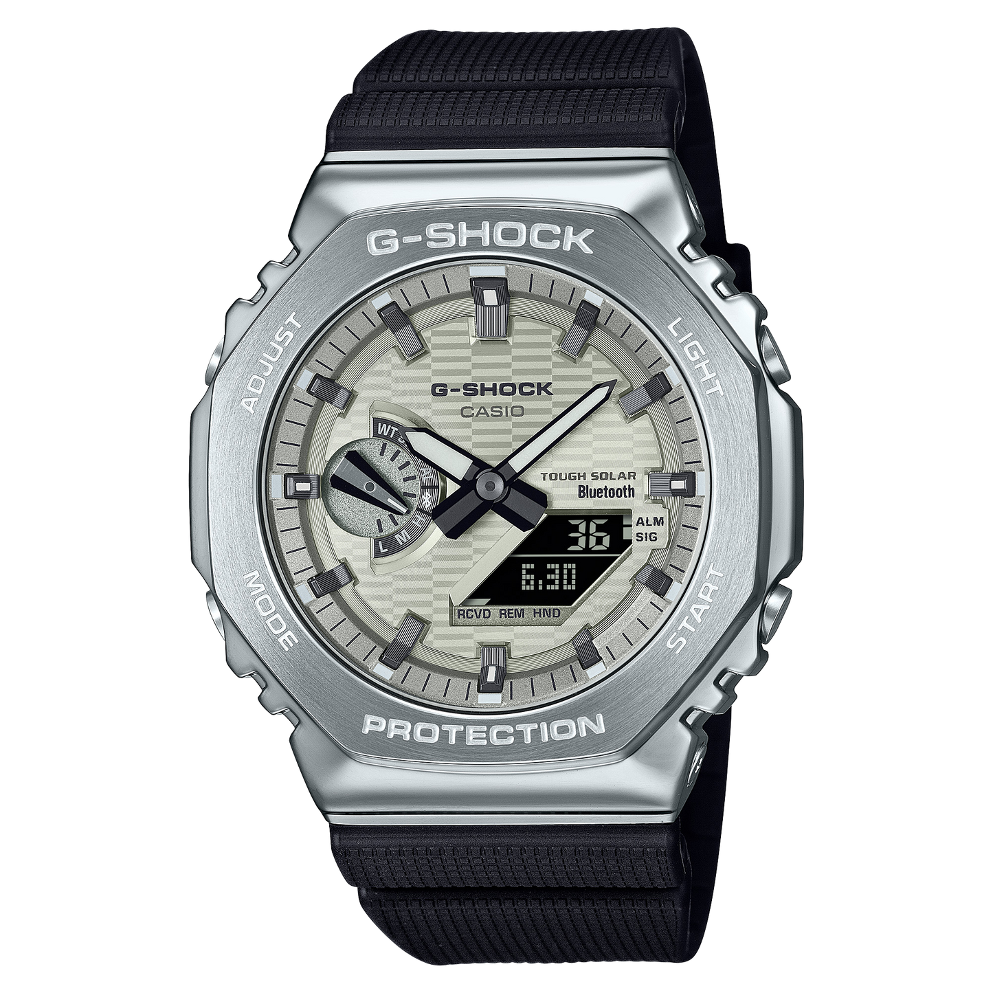 CASIO G-Shock Analog Digital Steel Silver Dial | GBM2100A-8B