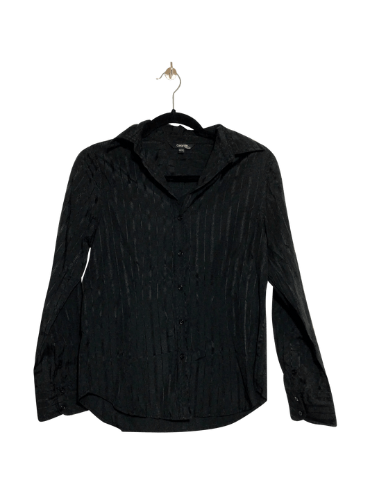 GEORGE Regular fit Button-down Top in Black - XS - Velora
