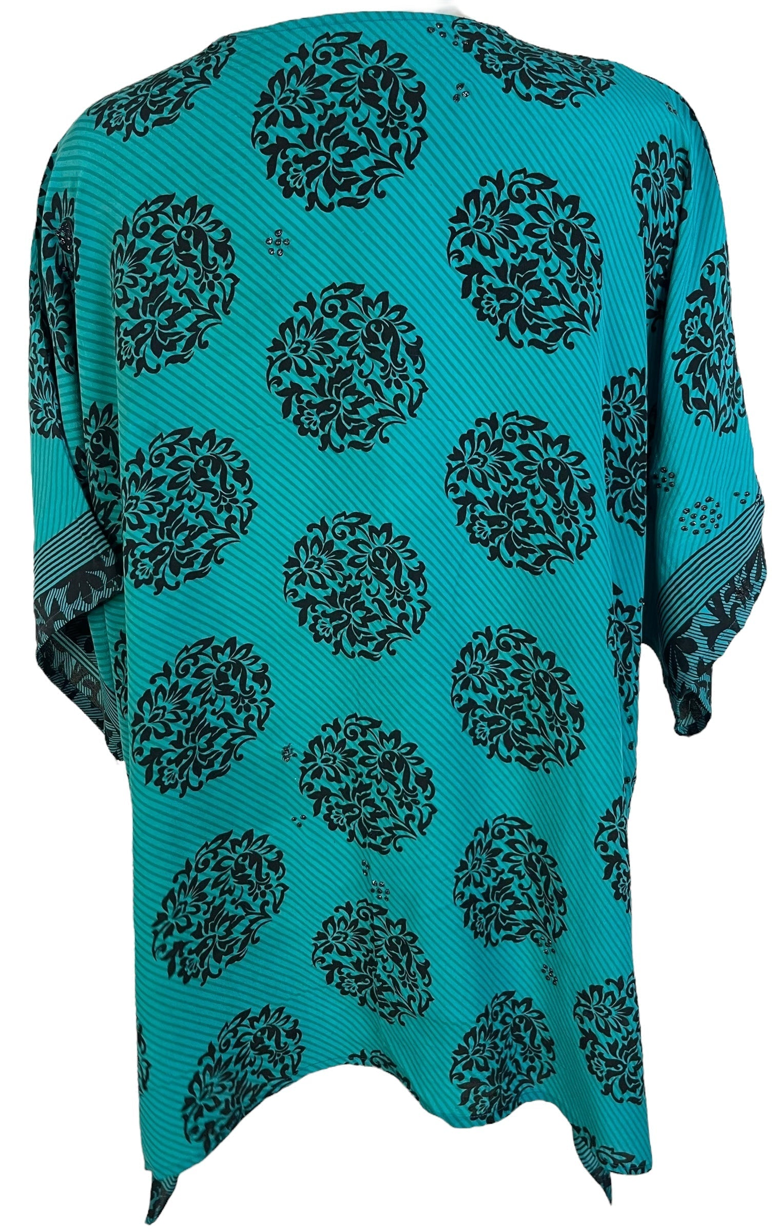 PRC7152 Avatar Pure Silk Long Tunic with Side Ties - Velora