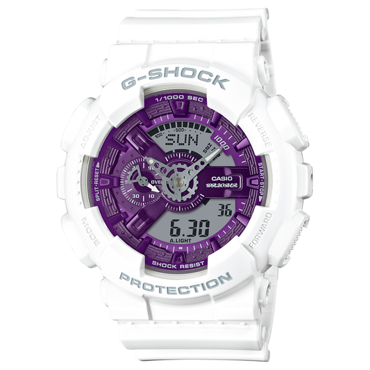 CASIO G-Shock Analog-Digital White/Purple | GA110WS-7A