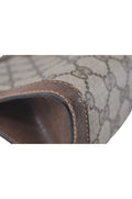 GUCCI Web Sherry Line Clutch Hand Bag Purse GG PVC Leather Brown 8044K - Velora Luxury Fashion