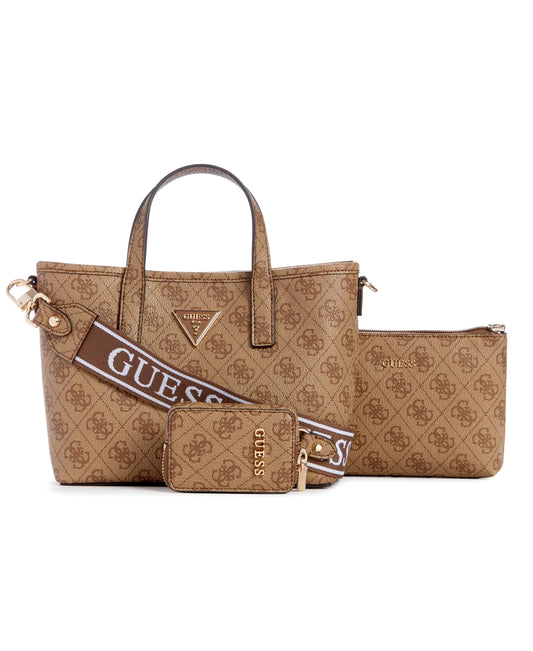 GUESS Latona Mini Tote Latte Logo - Velora Luxury Fashion