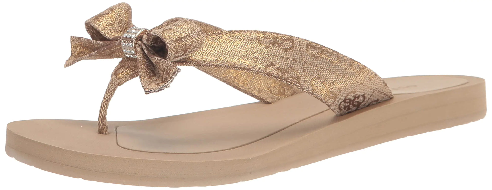 GUESS Womens TUTA Sandal GOLD 710 6 - Velora Luxury Fashion