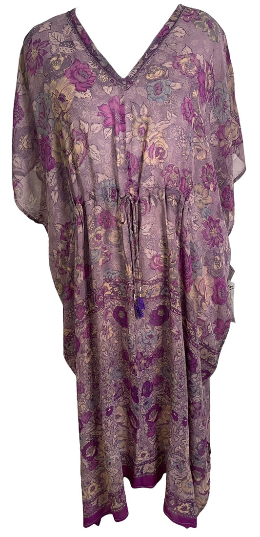 PRG6797 Sheer Avatar Pure Silk Maxi Kaftan - Velora