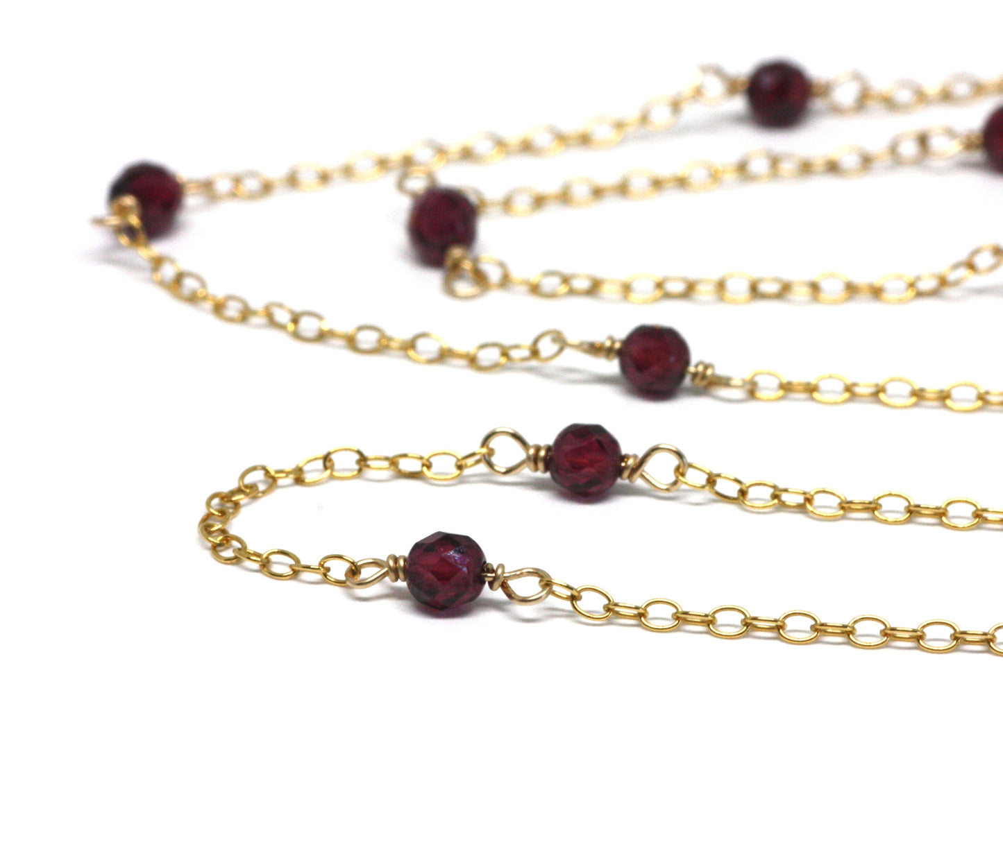 Garnet Wire Wrapped Layering Necklace - Velora Luxury Fashion