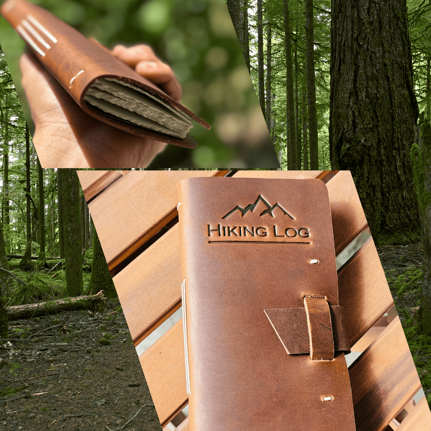 Genuine Leather Hiking Logbook - Velora Luxury Fashion