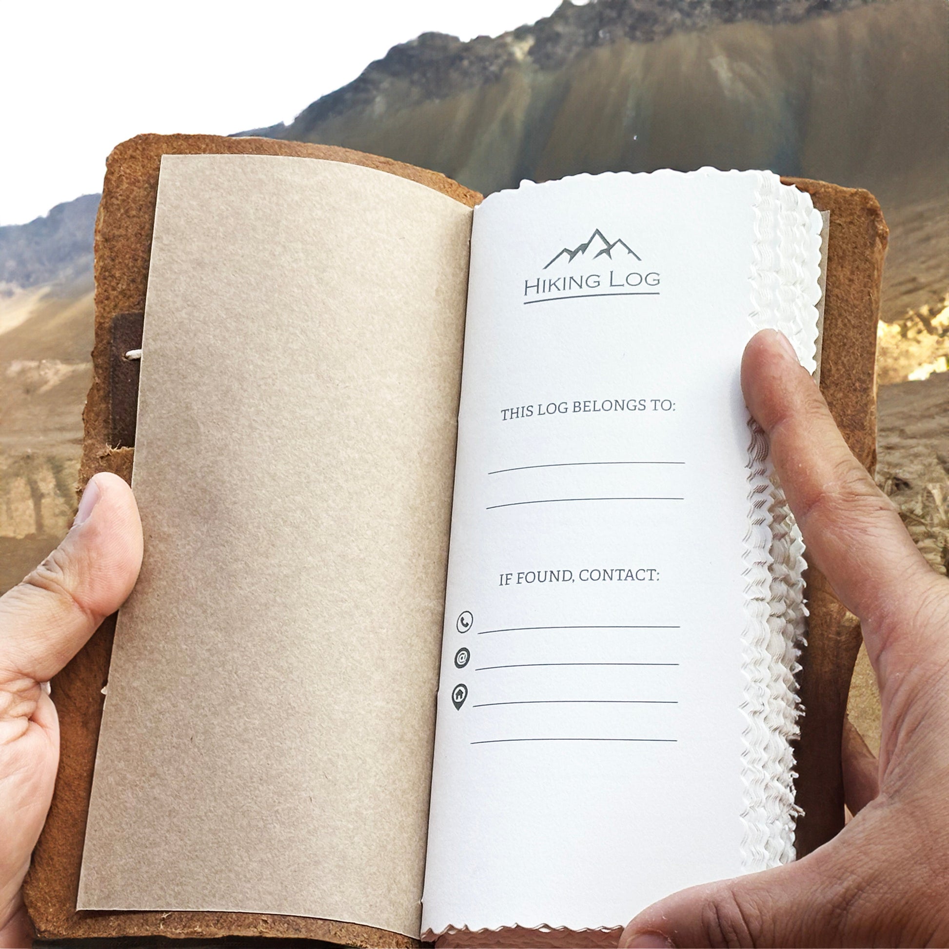 Genuine Leather Hiking Logbook - Velora Luxury Fashion